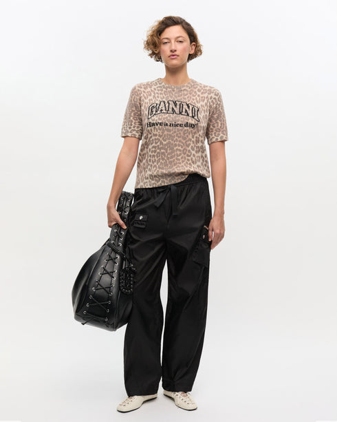 Graphic Wool Mix Printed SS Sweater