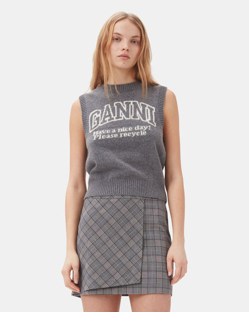 Graphic Wool Vest
