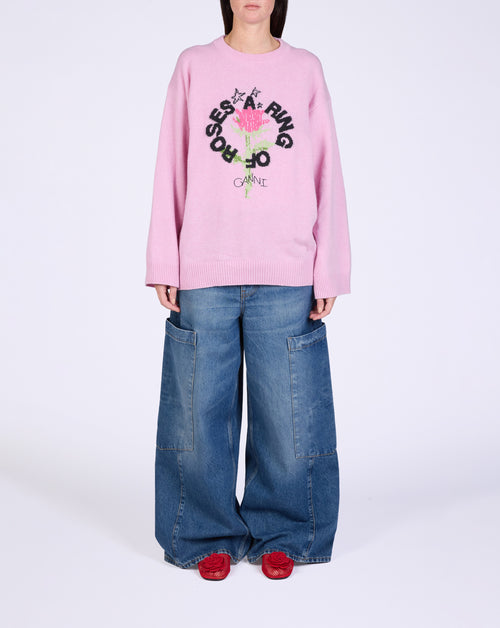 Graphic Wool Oversized Sweater