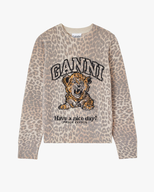 Graphic Wool Tiger Sweater