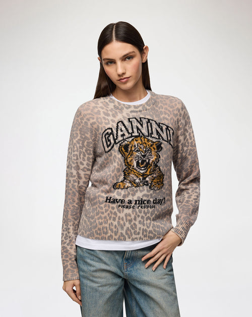 Graphic Wool Tiger Sweater