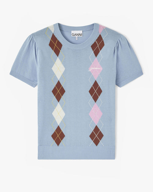 Light Cotton Argyle T-Shirt