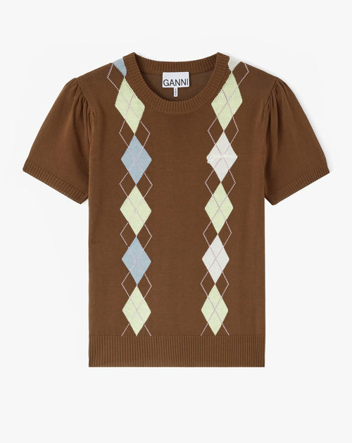 Light Cotton Argyle T-Shirt
