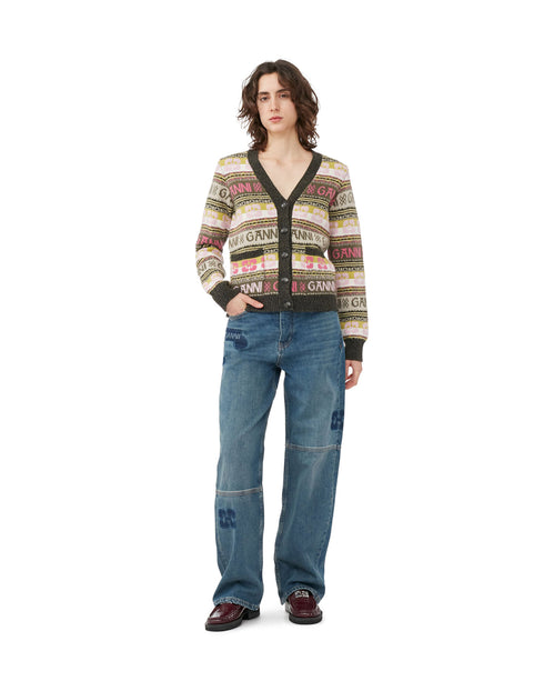 Logo Wool Mix Cardigan