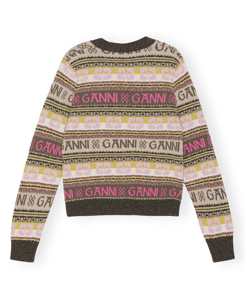 Logo Wool Mix Cardigan