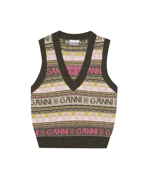 Logo Wool Mix Vest