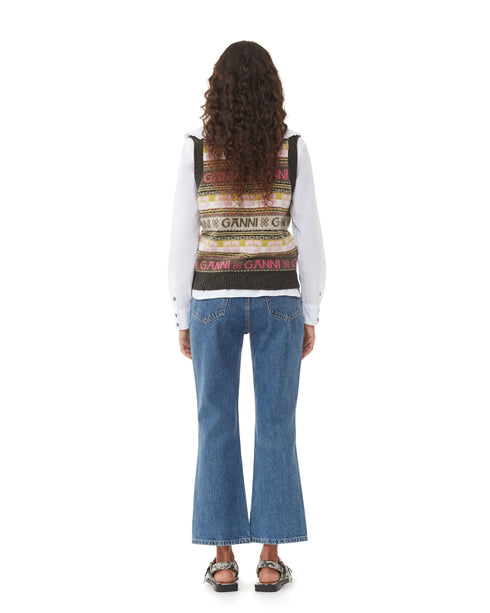 Logo Wool Mix Vest