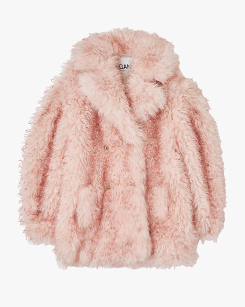 Long Pile Alternative Fur Midi Coat