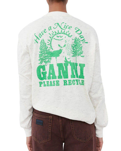 Melange Print LS T-Shirt