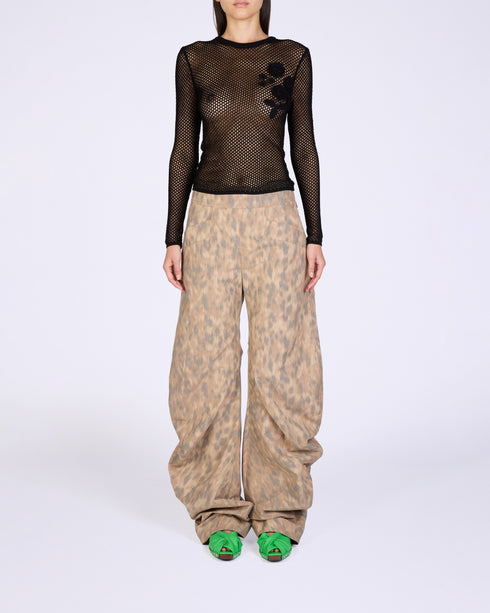 Mesh Pointelle LS T-Shirt