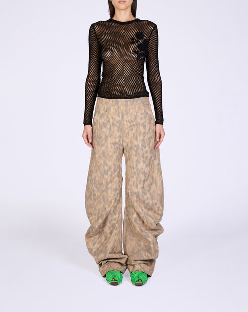 Mesh Pointelle LS T-Shirt