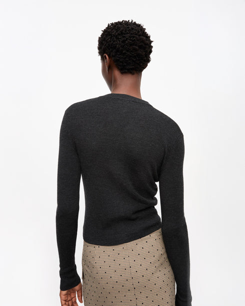 Merino Ribbed Cardigan