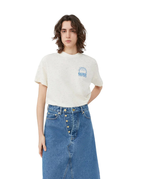 Overdyed Double Fly Denim Skirt