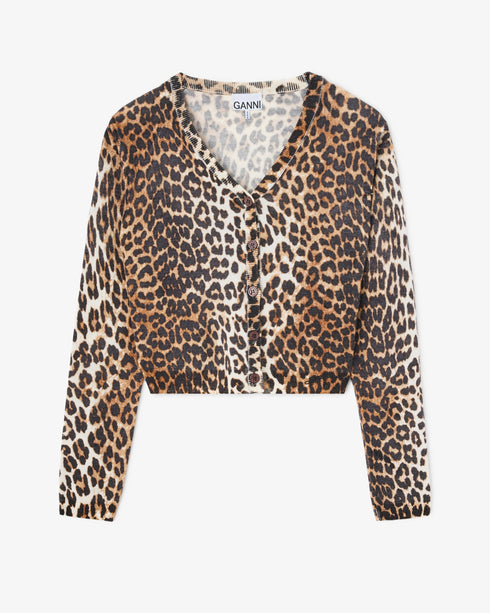 Leopard Merino Cardigan