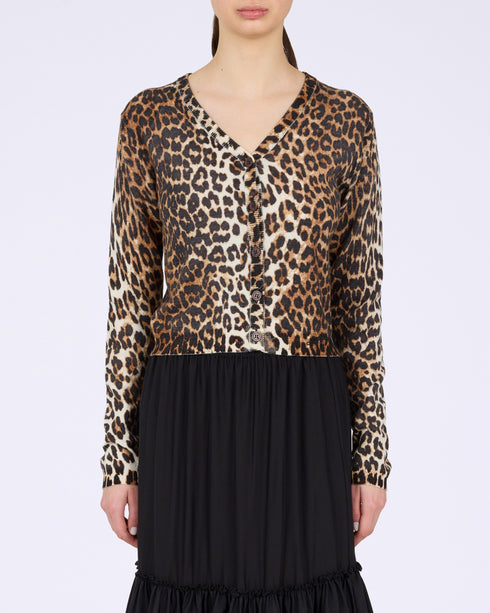 Leopard Merino Cardigan