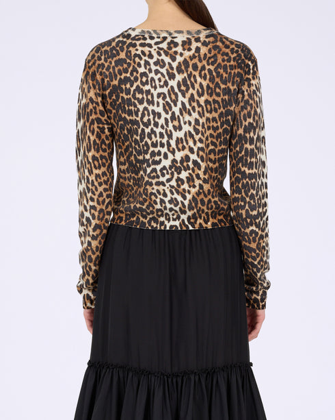 Leopard Merino Cardigan