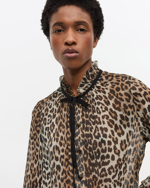 Printed Viscose Chiffon Shirt