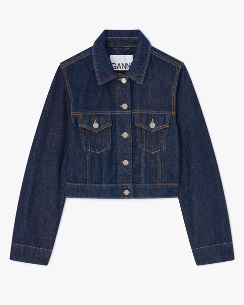 Rinse Denim Cropped Jacket