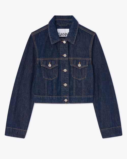 Rinse Denim Cropped Jacket