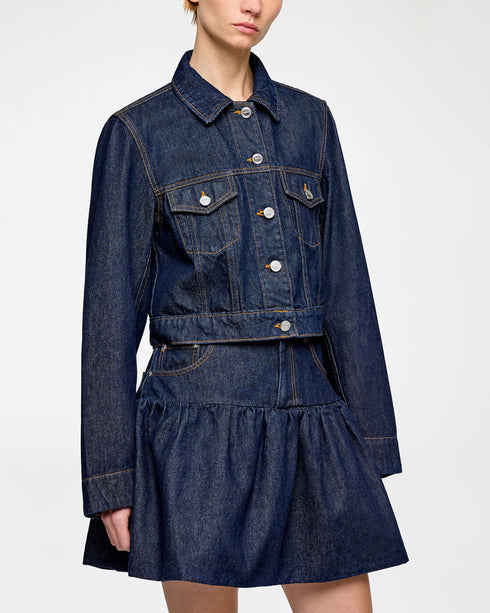 Rinse Denim Cropped Jacket
