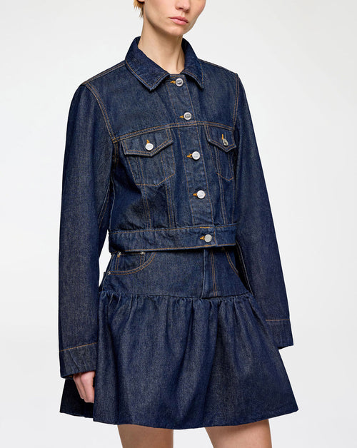 Rinse Denim Cropped Jacket