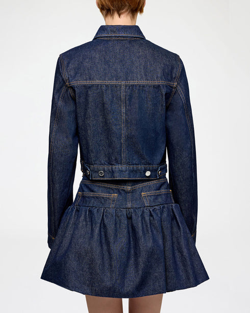 Rinse Denim Cropped Jacket