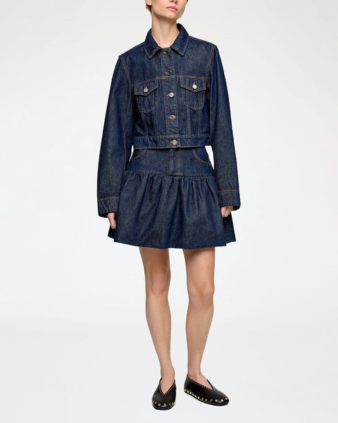 Rinse Denim Cropped Jacket