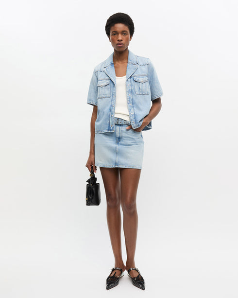 Soft Rigid Denim Skirt