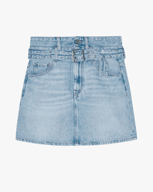 Soft Rigid Denim Skirt