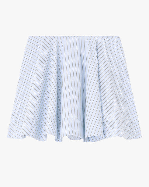 Stripe Cotton Mini Circle Skirt