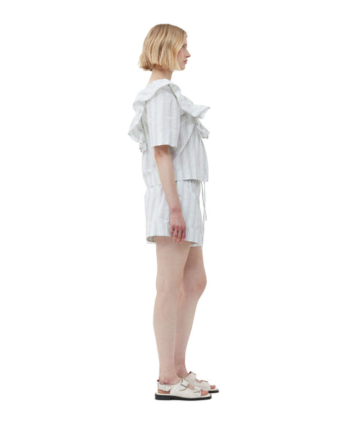 Stripe Seersucker Shorts