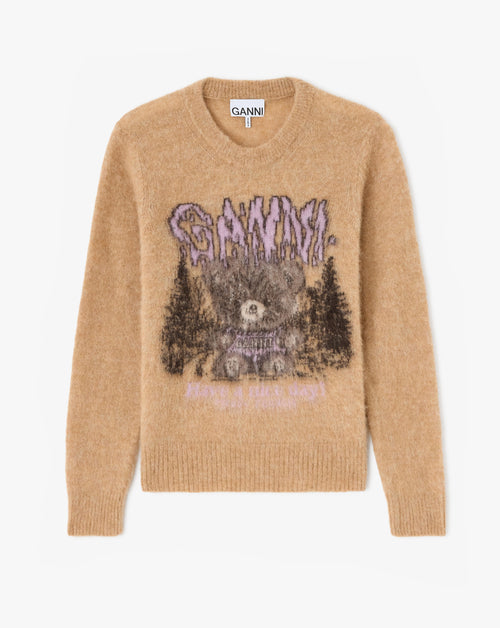 Teddy Forest Brushed Alpaca Sweater