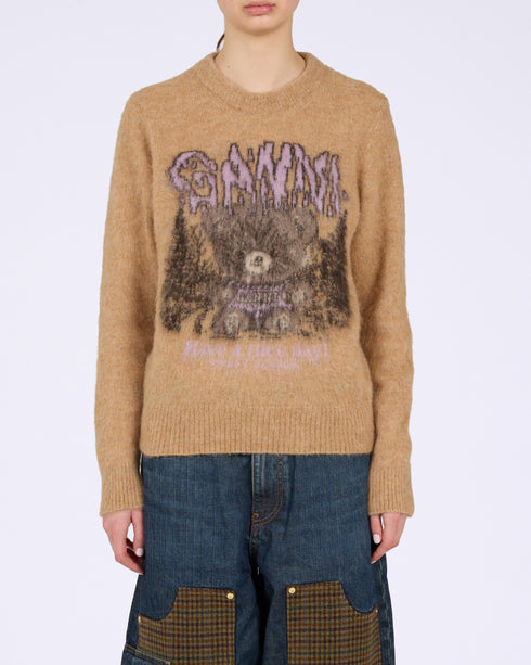 Teddy Forest Brushed Alpaca Sweater