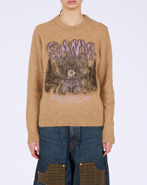 Teddy Forest Brushed Alpaca Sweater