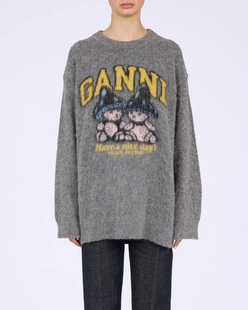 Teddy Mushrooms Brushed Alpaca OS Sweater