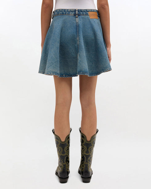 Tint Rigid Denim Mini Skirt