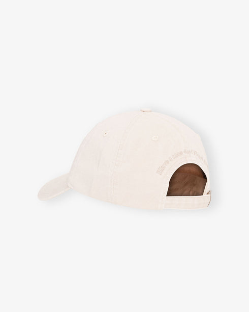 Washed Cotton Canvas Emb Cap