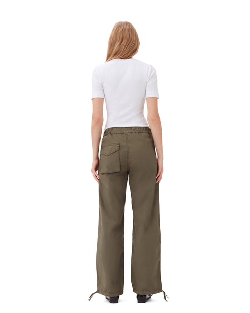 Washed Cotton Canvas Pants