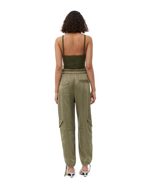 Washed Satin Pants