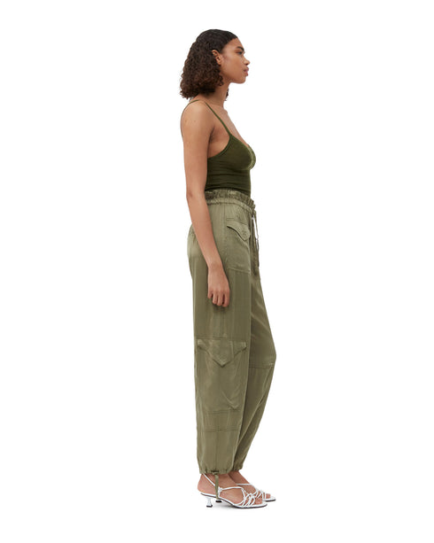 Washed Satin Pants