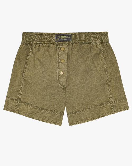 Washed Stretch Cotton Elasticated Shorts