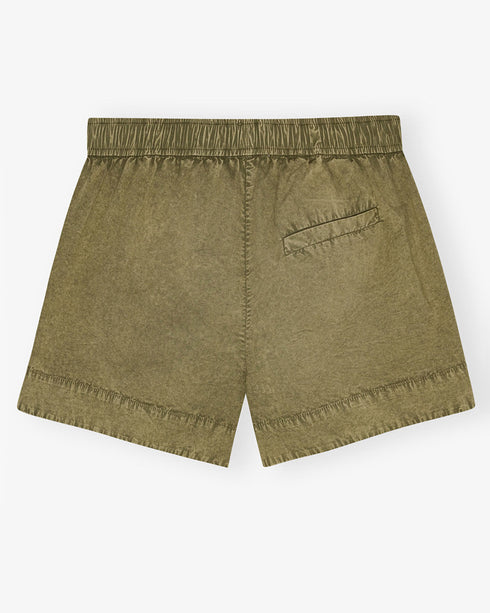 Washed Stretch Cotton Elasticated Shorts
