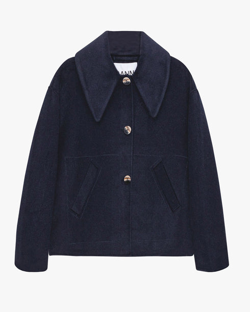 Wool Wide Collar Jacket