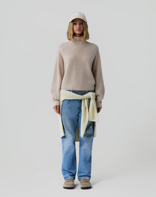 Cropped Rib Turtleneck