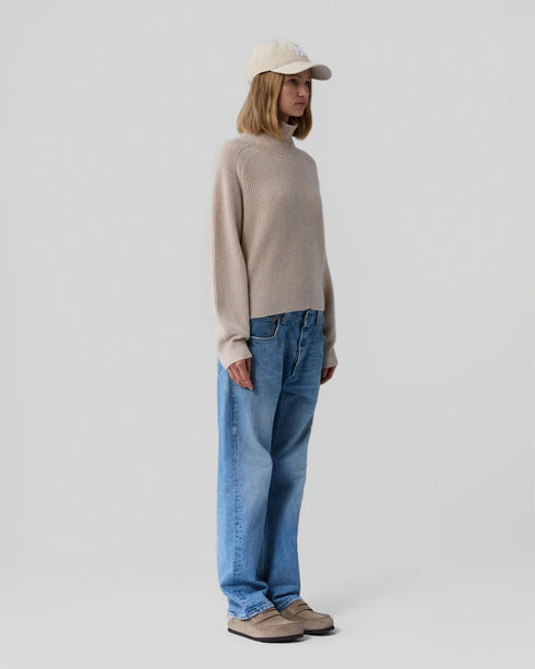 Cropped Rib Turtleneck