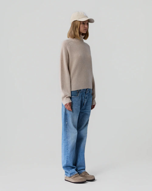 Cropped Rib Turtleneck