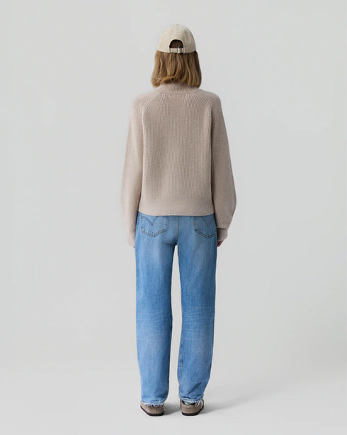 Cropped Rib Turtleneck