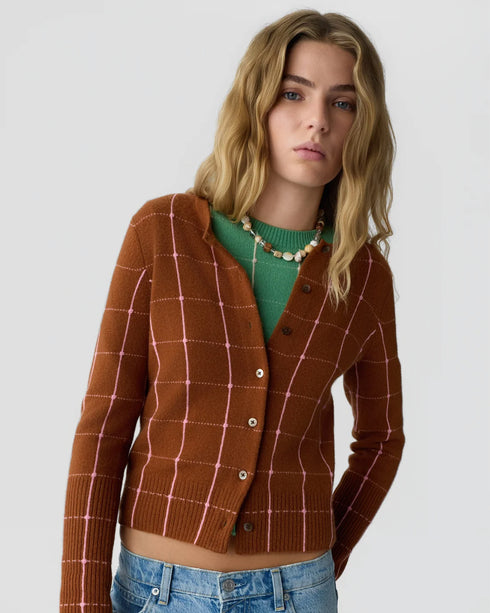 Jane Checker Cardigan