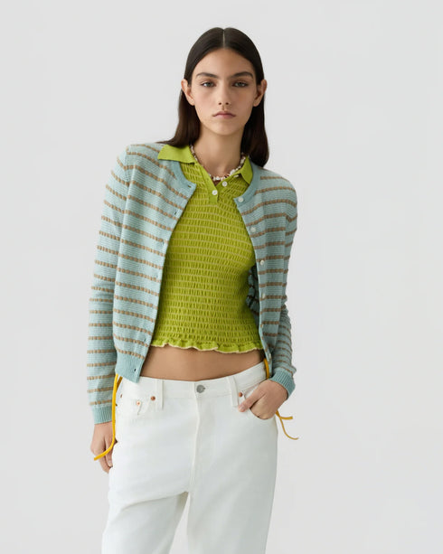 Pebble Stripe Jane Cardigan