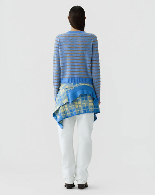 Pebble Stripe Shrunken Crew